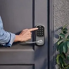 Yale YRL216-ZW2-619 Assure Lever Push Button Keypad Lever Lock with Z-Wave Plus, Satin Nickel