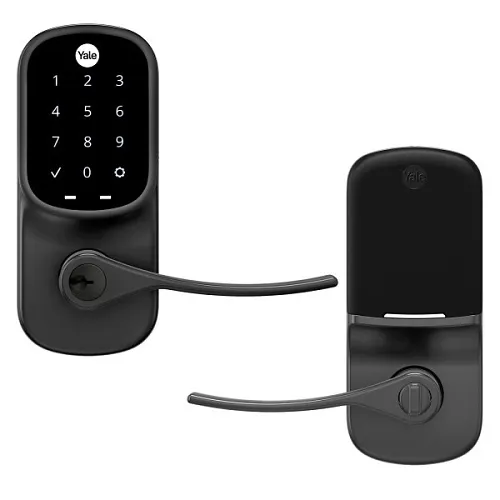 Yale YRL226-NR-BSP Smart Lock, Touchscreen Suede Lever, No Radio, Black