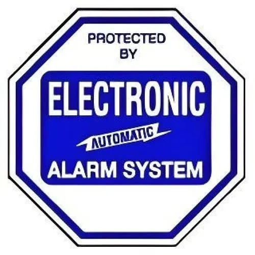 Maxwell YS-102 Security Sign, Mounted to 36" Stake, Blue