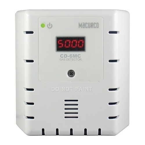 Macurco CD-6MC Series Carbon Dioxide CO2 Fixed Gas Detector, Manual Calibration Only, 12-24V, White