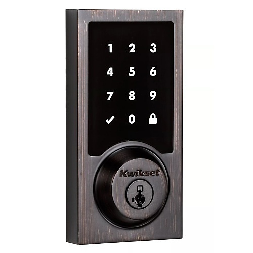 Kwikset 916CNT ZB 11P SmartCode Contemporary Electronic Deadbolt with Zigbee Technology, Venetian Bronze
