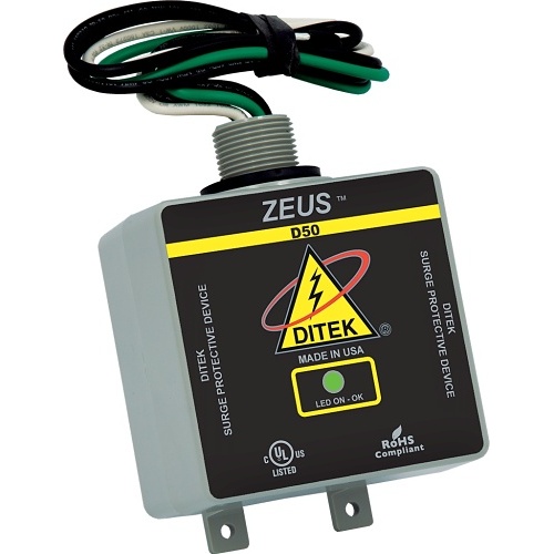 DITEK D50-120/2083Y Industrial Surge Protective Device, 50kA/Phase for Electrical Panels Rated at 200A or Less