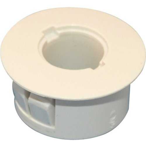 GRI A-1.25-W Recessed Adapter, 1/4" Diameter with 3/8 Hole, White