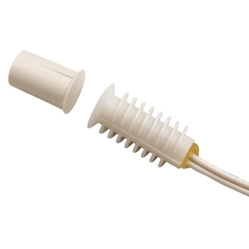 GRI 2120-12WG 3/8" Press Fit Ribbed Recessed Switch Set, 1" Wide Gap, Closed Loop, N/O, A, White