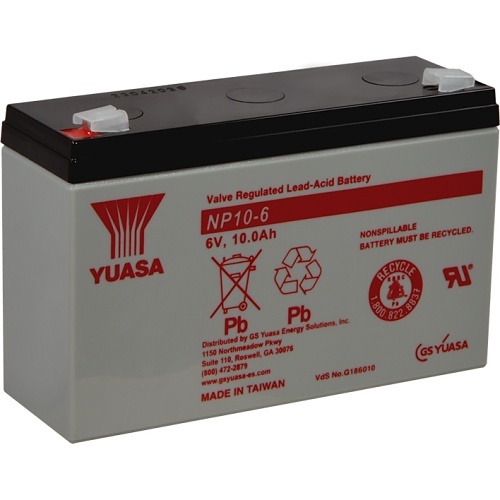Yuasa NP10-6 6V 10Ah Rechargeable Valve Regulated SLA Battery