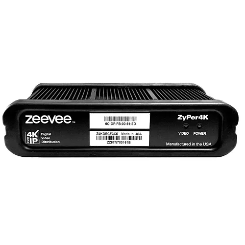 ZeeVee Z4KDECF3XS  HDMI 2.0 AVoIP Decoder