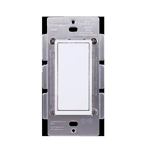 Honeywell Home Z5SWITCH Z-Wave Plus 15A In-Wall Switch, White with Light Almond Change Kit