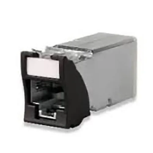 Siemon Z6A-S01 Z-MAX 6A Shielded Outlets, Hybrid Flat, Angled, No Door, Black