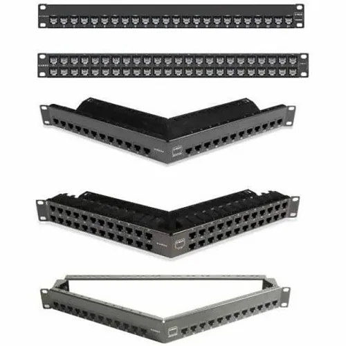 Siemon Z6AS-PNL-24K CAT6 Patch Cable, Z-Max 24 Port 6A Shielded Patch Panel, 1RMS, Black