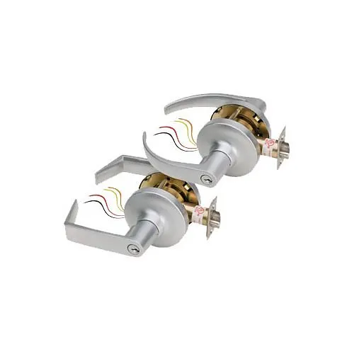 SDC Z7252EQ Electra Pro 7200 Series Eclipse Rose Failsecure Solenoid Controlled Electrified Cylindrical Lockset, Locked Outside Only, Dull Chrome