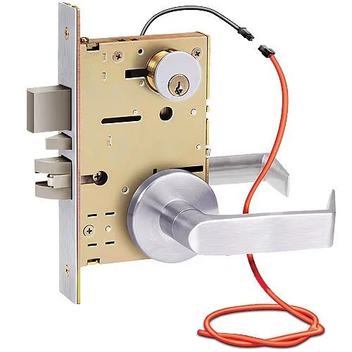 SDC Z7882LCQLBE Solenoid Controlled Mortise Lock, Deadbolt Privacy, Locked Outside Only, Failsecure, LH, 24V DC, 626, LS, BPS, Eclipse Rose