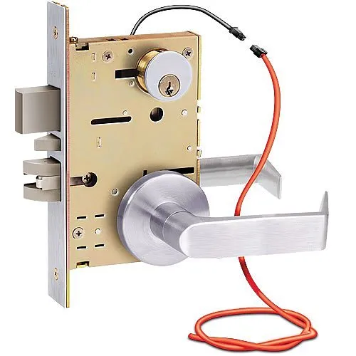SDC Z7882LEQLBE Solenoid Controlled Mortise Lock, Deadbolt Privacy, Locked Outside Only, Failsecure, LH, 12V DC, 626, LS, BPS, Eclipse Rose