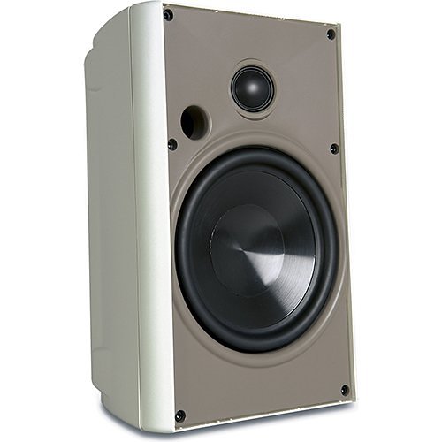 Proficient AW650WHT Outdoor Speaker with 6.5" Polypropylene Woofer and 1" Pivoting Supernil Tweeter, Pair, White