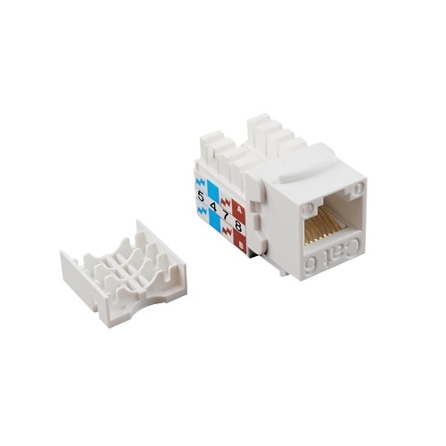 Simply45 S45-3690W CAT6 Unshielded 90˚ Keystone Jack, White