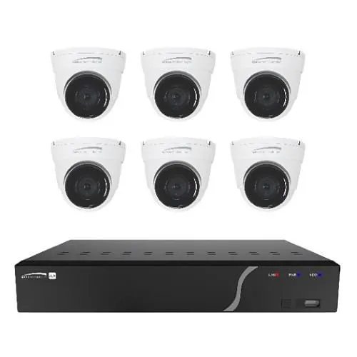 Speco ZIPK8N2 7-Piece Surveillance Kit with 6x5MP IP Cameras and 1x8-Channel NVR, 2TB HDD