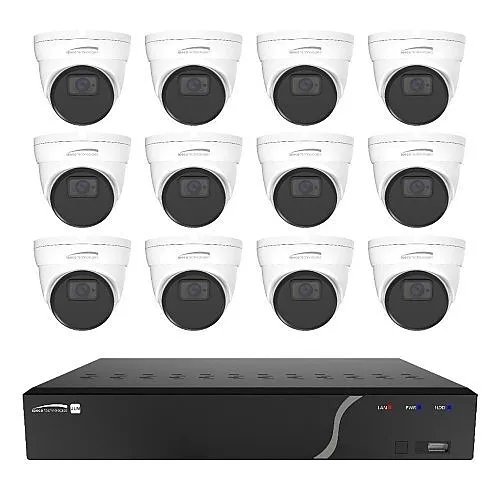 Speco ZIPN16T4 16-Channel Surveillance Kit with 12x5MP IR Turret Cameras and 1x16-Channel PoE NVR