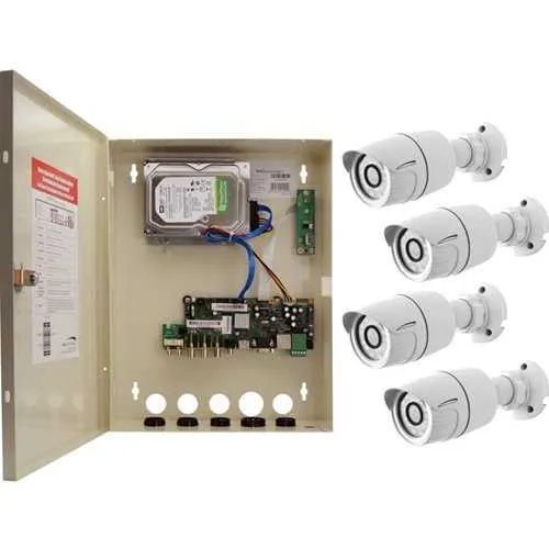 Speco Channel HD-TVI Wall Mount Digital Video Recorder and HD-TVI Camera Kit