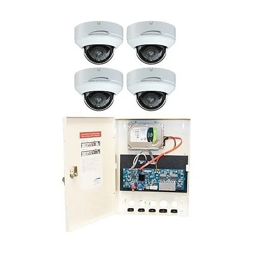 Speco ZIPW442TB 4-Channel Wall Mount Recorder with 2TB and 4x4MP Dome Cameras