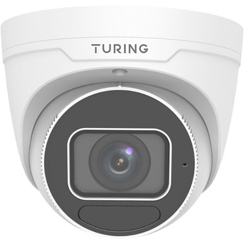 Turing Video TP-MVD4MV2-1Y CORE AI VSaaS License-Enabled 4MP Low Light Turret IP Camera, 2.7-13.5mm Motorized Varifocal Lens, White