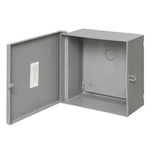 Arlington EB12126BP Heavy-Duty Non-Metallic Enclosure Box with Back Plate, 12 12 6", NEMA3R, Gray
