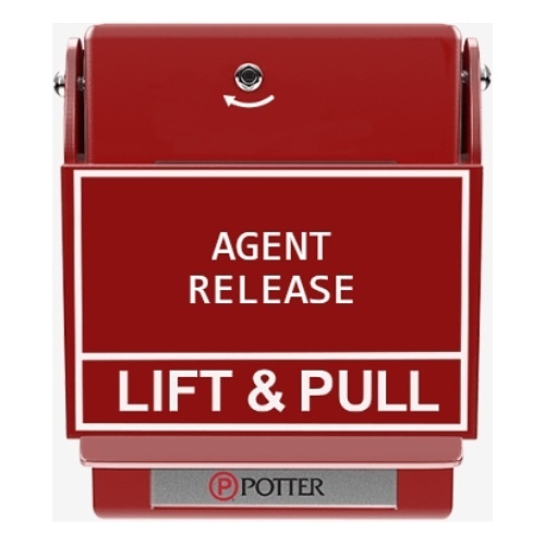 Potter 1000627 SPST Dual Action Weather Proof Pull Station, Agent Release