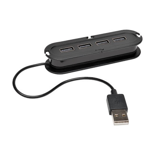 Eaton Tripp Lite U222-004-R 4-Port USB 2.0 Ultra-Mini Compact Hub with Power Adapter