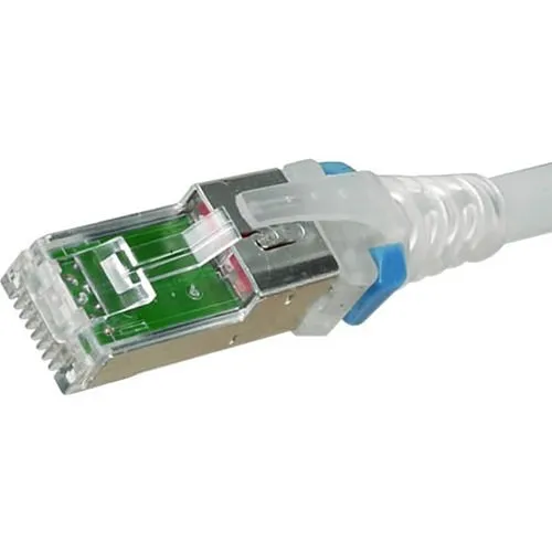 Siemon ZM6A-03-02 Z-MAX 6A UTP Double-Ended Stranded Modular Cord, Clear Boot, T568A/B, 9.8', White