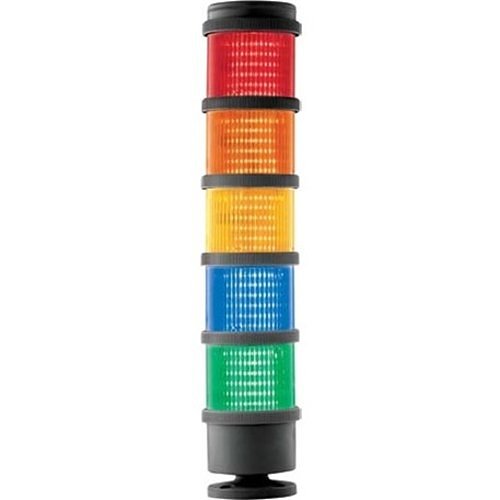 Edwards Signaling 200 Class 70mm Stacklight, SMD Steady LED Module and Light Source Red with Black, 24V AC/DC