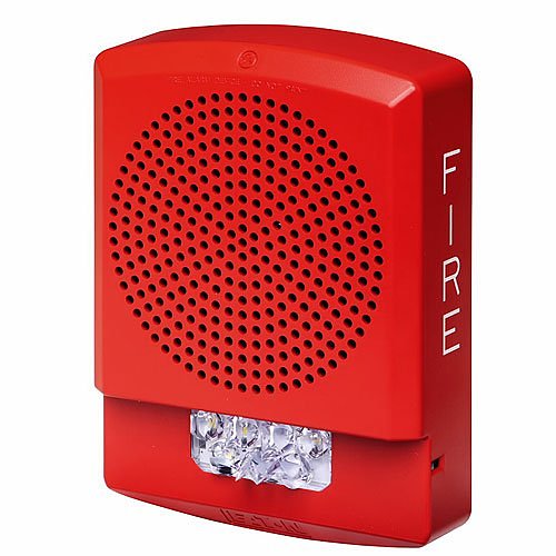 Eaton ELFHSR Eluxa Low Frequency Sounder Strobe, Wall, FIRE, 110/177 cd, 24V, Indoor, Red