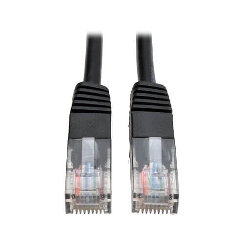 Eaton Tripp Lite N002-003-BK CAT5e Molded Patch Cable, UTP, 350 MHz, RJ45 M/M, 3' (91.4cm), Black