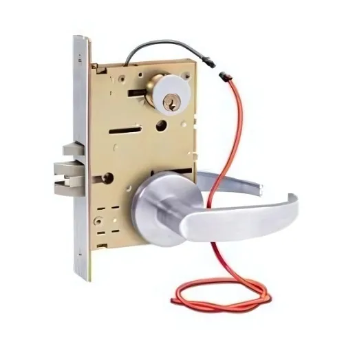SDC ZS7852LRQ SDC Schlage Selectric Pro Electrified Schlage Mortise Lockset, Locked from Outside, Failsecure, Left Hand Reverse, Dull Chrome Finish