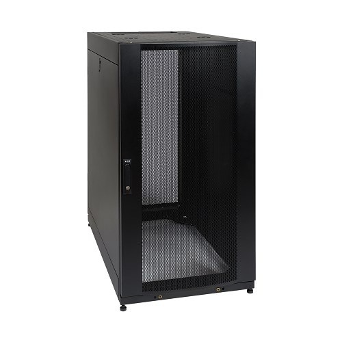 Eaton Tripp Lite SR25UB SmartRack Standard-Depth Half-Height Server Rack Enclosure with Doors and Side Panels, 42" (107cm), 3000lb (1360.8kg), 25U
