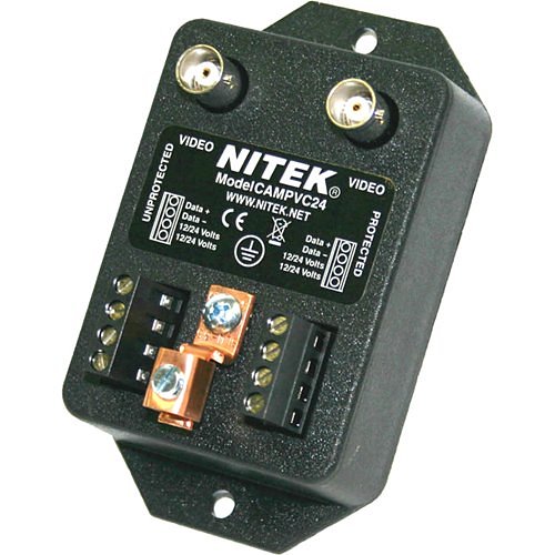 Nitek CAMPVC24 Single Channel Multi-Function Surge Protector for In-Line Coaxial Video