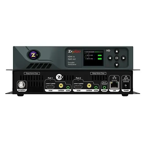 Kramer ZVPRO820-NA HD Video Encoder/QAM Modulator with Dual HDMI Inputs and MPEG-2 QAM RF Output