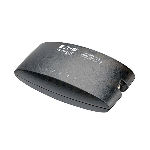 Eaton Tripp Lite USA-49WG 4-Port USB to Serial Adapter Hub, DB9 (M/M), High-Speed, TAA Compliant, Black
