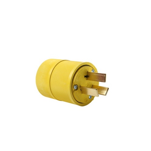 Pass & Seymour 1051 Straight Blade Grounded Plug, -Pole, 3-Wire, 50A, 125/250V