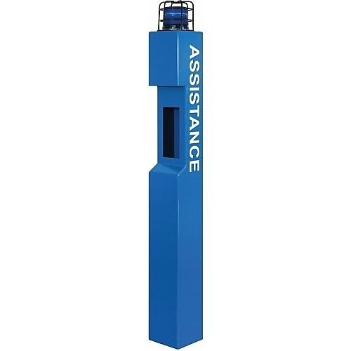 Aiphone TW-SA Tall Tower with Assistance Lettering for IX Series Emergency Stations, Blue Aluminum